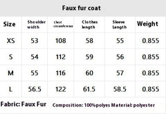 Women's Faux Fox Fur Coat: Luxe Furry Jacket for Autumn and Winter