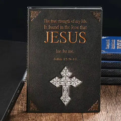 3D Cross Scepter A5 PU Leather Notebook Planner