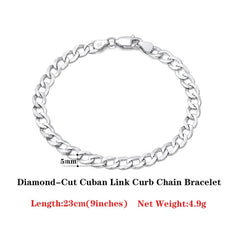 18 Italian Cuban Chain Bracelet for Women Men