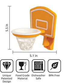 Eggcellent Shot: Kitchen Basketball Hoop Egg Separator in Yellow & Clear