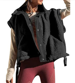 Women's Wool Casual Sleeveless Vest Coat