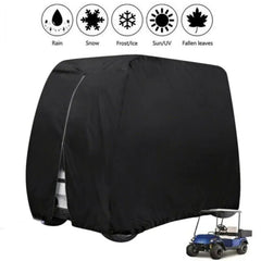 Waterproof Golf Cart Cover Zipper 4 Passenger EZ GO Club Car Yamaha Elastic Hem