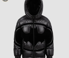 Black Hooded Cotton Jacket