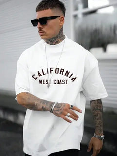 T-shirt Summer New Fashion Men's English Letter Printing Pattern