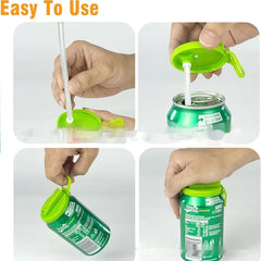 Portable Soda Can Lid Silicone Straw