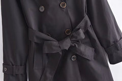 Women's Double-Breasted Belted Vintage Coat