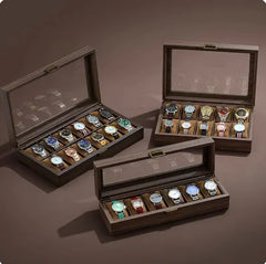 Wood Grain Watch Box, 2 - 12 Sizes