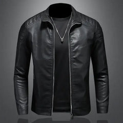 Motorcycle Leather Jacket Men