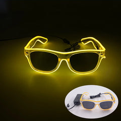 Retro Luminous Glowing Steampunk Glasses LED Light Party Decor Gothic Goggles Glasses With Nail Neon Glasses Men Women Supplies