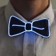 LED Bow Tie Luminous Flashing Necktie Birthday Party Wedding Christmas Decoration Halloween Cosplay Various Light Modes Bow Tie