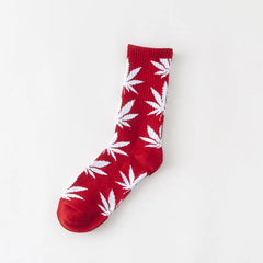 Winter high Quality Harajuku chaussette Style Weed Socks For Women Men's Cotton Hip Hop Socks Man Meias Mens Calcetines