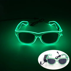 Retro Luminous Glowing Steampunk Glasses LED Light Party Decor Gothic Goggles Glasses With Nail Neon Glasses Men Women Supplies