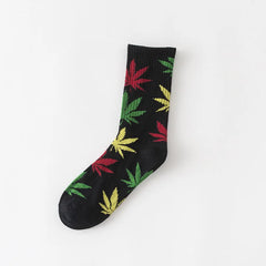 Winter high Quality Harajuku chaussette Style Weed Socks For Women Men's Cotton Hip Hop Socks Man Meias Mens Calcetines