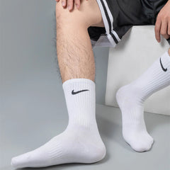 Originals Nike Everyday Lightweight Men's Women's Sports Short Socks White Black 6 Pairs Train Middle Barrel Socks S M L