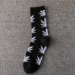 Winter high Quality Harajuku chaussette Style Weed Socks For Women Men's Cotton Hip Hop Socks Man Meias Mens Calcetines