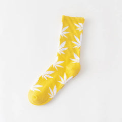 Winter high Quality Harajuku chaussette Style Weed Socks For Women Men's Cotton Hip Hop Socks Man Meias Mens Calcetines