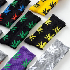 Winter high Quality Harajuku chaussette Style Weed Socks For Women Men's Cotton Hip Hop Socks Man Meias Mens Calcetines