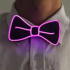 LED Bow Tie Luminous Flashing Necktie Birthday Party Wedding Christmas Decoration Halloween Cosplay Various Light Modes Bow Tie