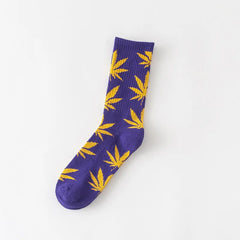 Winter high Quality Harajuku chaussette Style Weed Socks For Women Men's Cotton Hip Hop Socks Man Meias Mens Calcetines