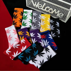 Winter high Quality Harajuku chaussette Style Weed Socks For Women Men's Cotton Hip Hop Socks Man Meias Mens Calcetines