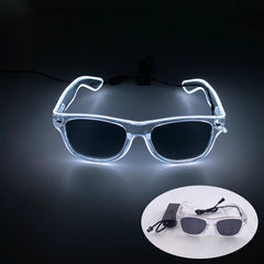 Retro Luminous Glowing Steampunk Glasses LED Light Party Decor Gothic Goggles Glasses With Nail Neon Glasses Men Women Supplies