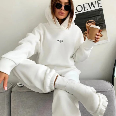 Women's Knitting Fleece Casual Suit