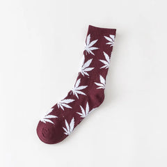 Winter high Quality Harajuku chaussette Style Weed Socks For Women Men's Cotton Hip Hop Socks Man Meias Mens Calcetines