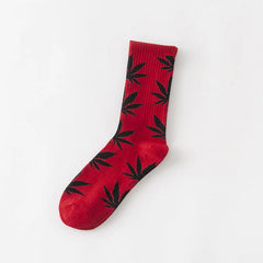 Winter high Quality Harajuku chaussette Style Weed Socks For Women Men's Cotton Hip Hop Socks Man Meias Mens Calcetines