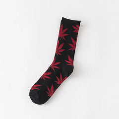 Winter high Quality Harajuku chaussette Style Weed Socks For Women Men's Cotton Hip Hop Socks Man Meias Mens Calcetines