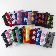 Winter high Quality Harajuku chaussette Style Weed Socks For Women Men's Cotton Hip Hop Socks Man Meias Mens Calcetines