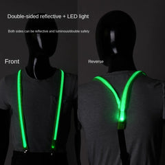 Men Wedding Party Accessories Glow-in-the-dark Tie Bow LED Festival Costume LED Bow Tie LED Lights DIY Suspenders Bow Tie