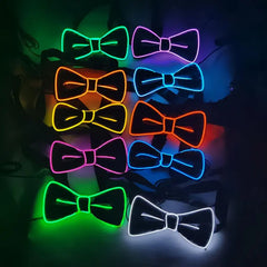 LED Bow Tie Luminous Flashing Necktie Birthday Party Wedding Christmas Decoration Halloween Cosplay Various Light Modes Bow Tie