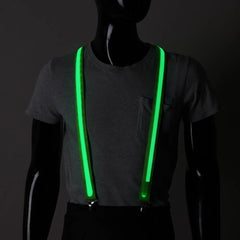 Men Wedding Party Accessories Glow-in-the-dark Tie Bow LED Festival Costume LED Bow Tie LED Lights DIY Suspenders Bow Tie