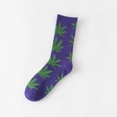 Winter high Quality Harajuku chaussette Style Weed Socks For Women Men's Cotton Hip Hop Socks Man Meias Mens Calcetines