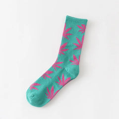 Winter high Quality Harajuku chaussette Style Weed Socks For Women Men's Cotton Hip Hop Socks Man Meias Mens Calcetines