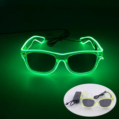 Retro Luminous Glowing Steampunk Glasses LED Light Party Decor Gothic Goggles Glasses With Nail Neon Glasses Men Women Supplies