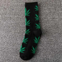 Winter high Quality Harajuku chaussette Style Weed Socks For Women Men's Cotton Hip Hop Socks Man Meias Mens Calcetines