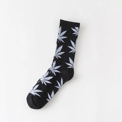 Winter high Quality Harajuku chaussette Style Weed Socks For Women Men's Cotton Hip Hop Socks Man Meias Mens Calcetines