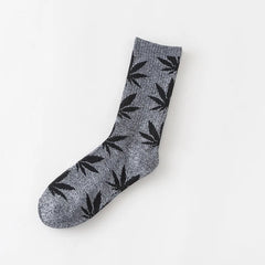 Winter high Quality Harajuku chaussette Style Weed Socks For Women Men's Cotton Hip Hop Socks Man Meias Mens Calcetines