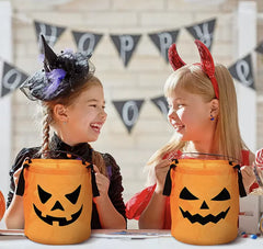 LED Halloween Pumpkin Candy Bucket – Collapsible Trick-or-Treat Basket