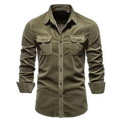 Men's Business Casual Corduroy Shirt