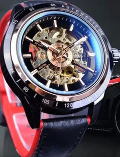 Forsining Red Leather Wristwatch