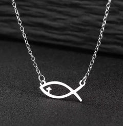 Stainless Steel Fish Pendant Necklace