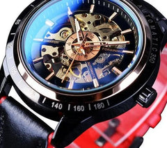 Forsining Red Leather Wristwatch