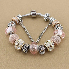 Topaz Crystal Gemstone Charm Bracelet