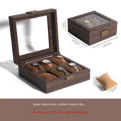 Wood Grain Watch Box, 2 - 12 Sizes