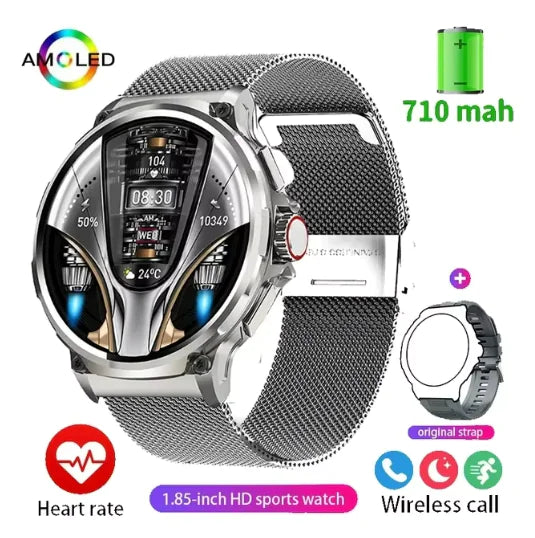 2024 Military-Grade GPS Smartwatch for Men With Blood Pressure & Oxygen Monitoring