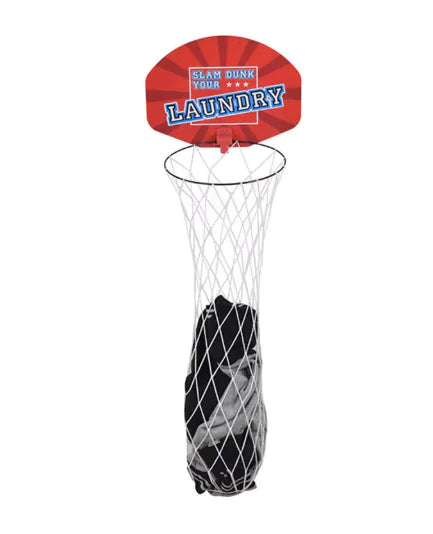 Wall-Mounted Basketball Hoop Laundry Basket