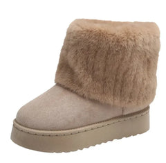 Cozy Plush Mid-Tube Snow Boots