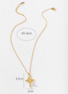 Crown Cross Pendant Necklace for Women